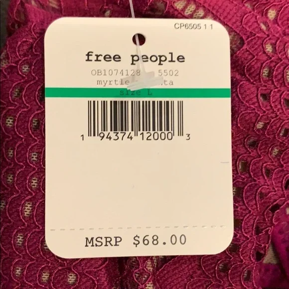 NWT $68 Free People XS M or L Thank You Never Bodysuit Top Shirt Magenta - Picture 16 of 16